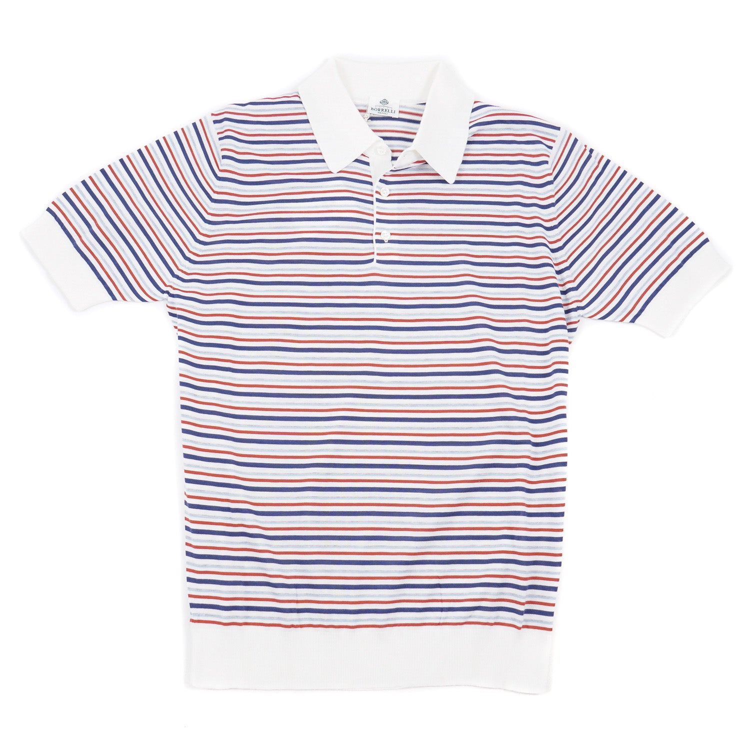 Luigi Borrelli Striped Cotton Polo Shirt - Top Shelf Apparel