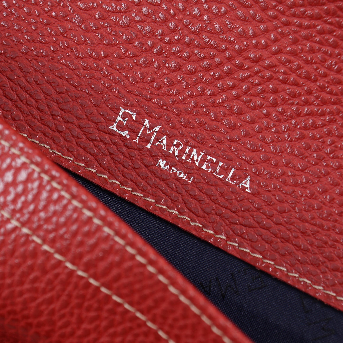 E.Marinella Slim Briefcase in Pebbled Leather - Top Shelf Apparel