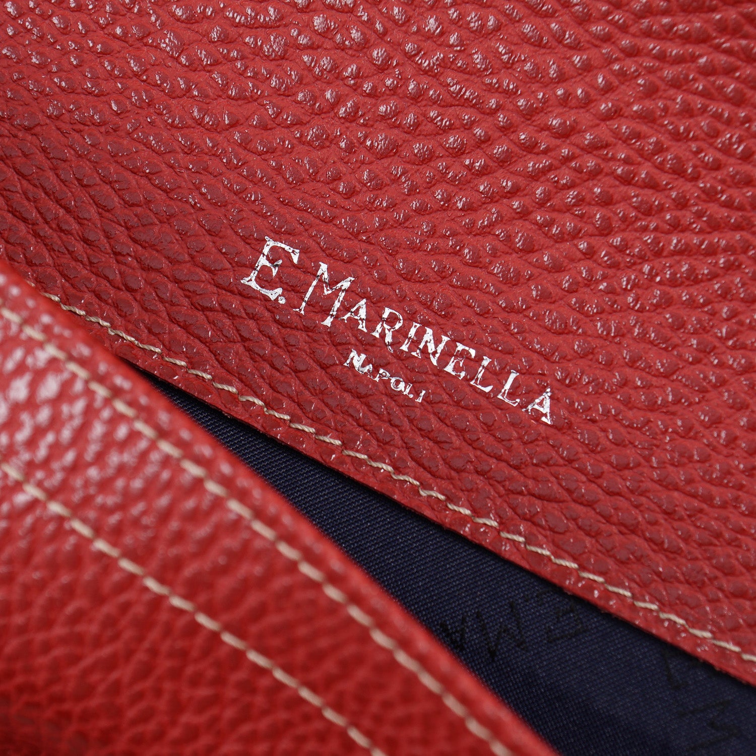 E.Marinella Slim Briefcase in Pebbled Leather - Top Shelf Apparel