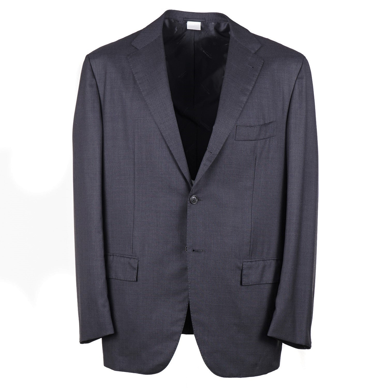 Kiton Charcoal Gray Super 180s Wool Suit