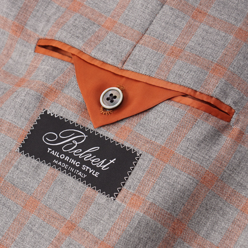 Belvest Gray Check Cashmere-Silk Sport Coat - Top Shelf Apparel