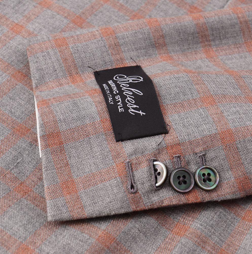 Belvest Gray Check Cashmere-Silk Sport Coat - Top Shelf Apparel