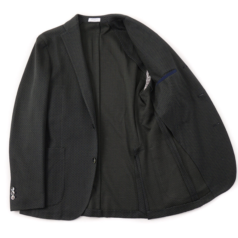 Boglioli Green and Navy Knit Cotton Sport Coat - Top Shelf Apparel