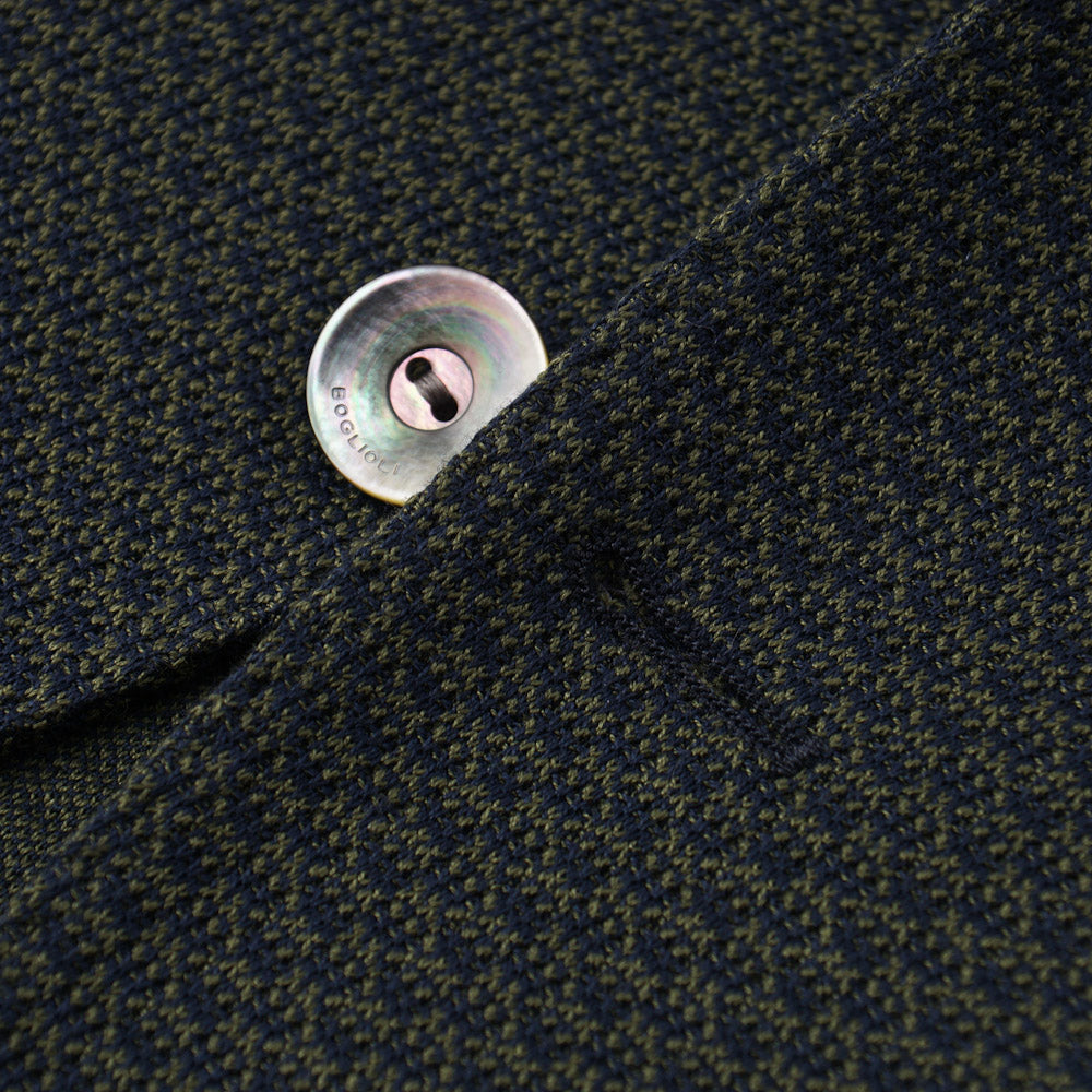 Boglioli Green and Navy Knit Cotton Sport Coat - Top Shelf Apparel