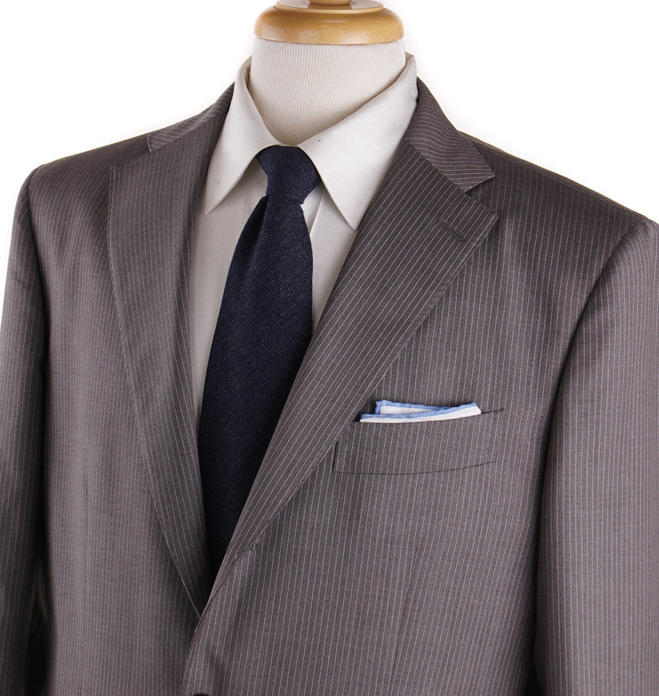 Boglioli Dove Brown Striped Wool Suit - Top Shelf Apparel
