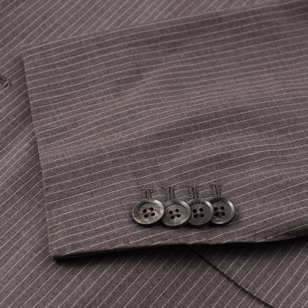 Boglioli Dove Brown Striped Wool Suit - Top Shelf Apparel