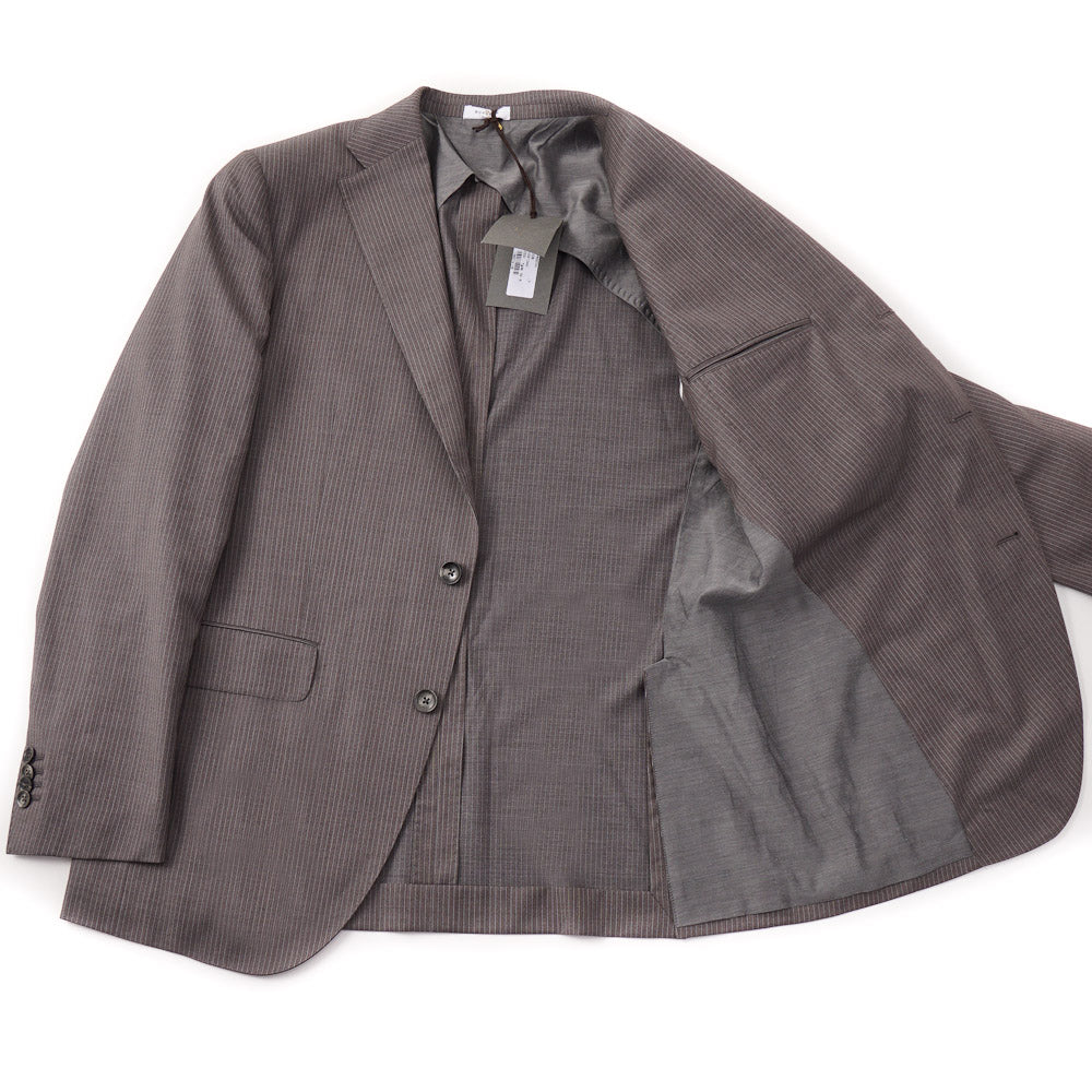 Boglioli Dove Brown Striped Wool Suit - Top Shelf Apparel