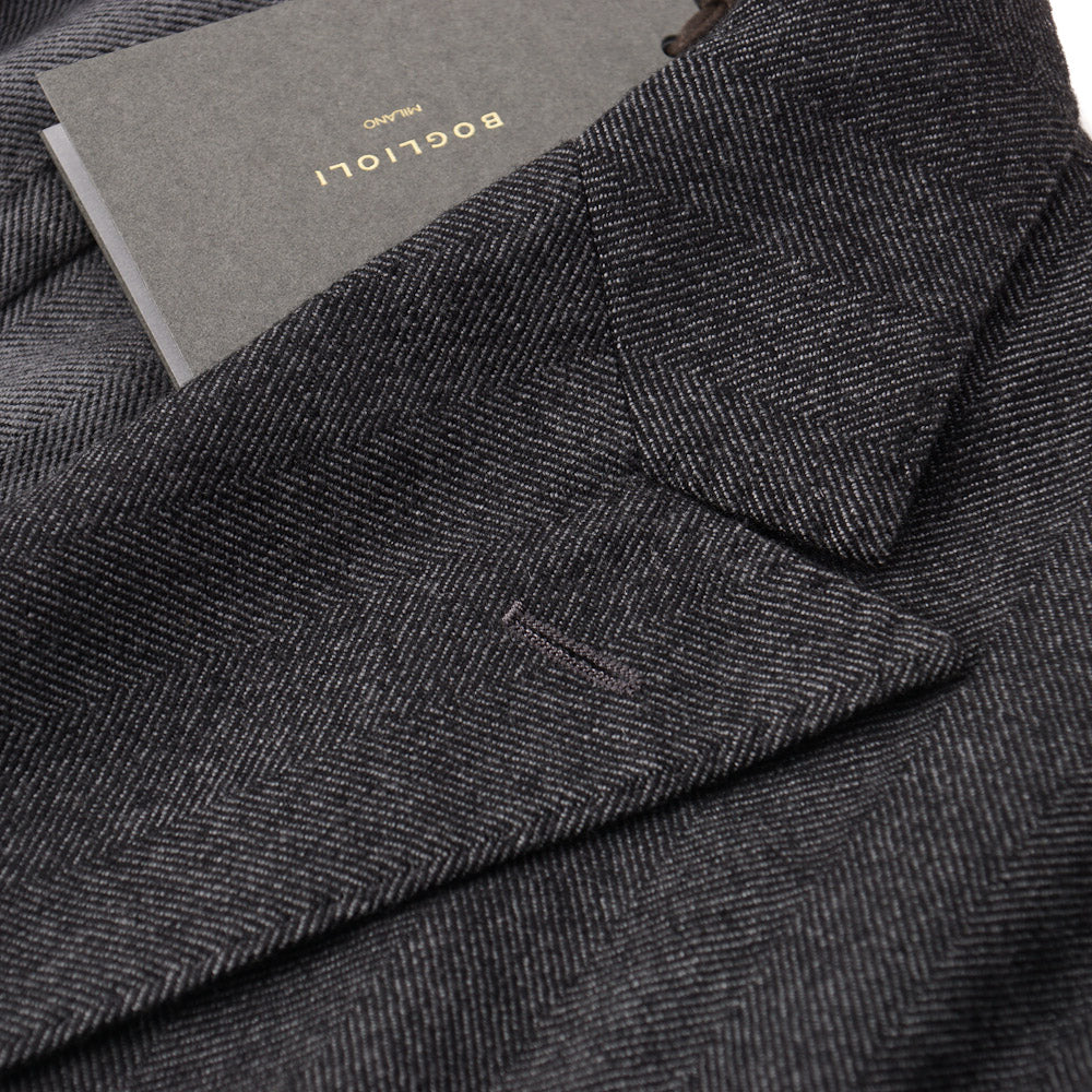 Boglioli Cashmere Sport Coat in Gray Herringbone - Top Shelf Apparel