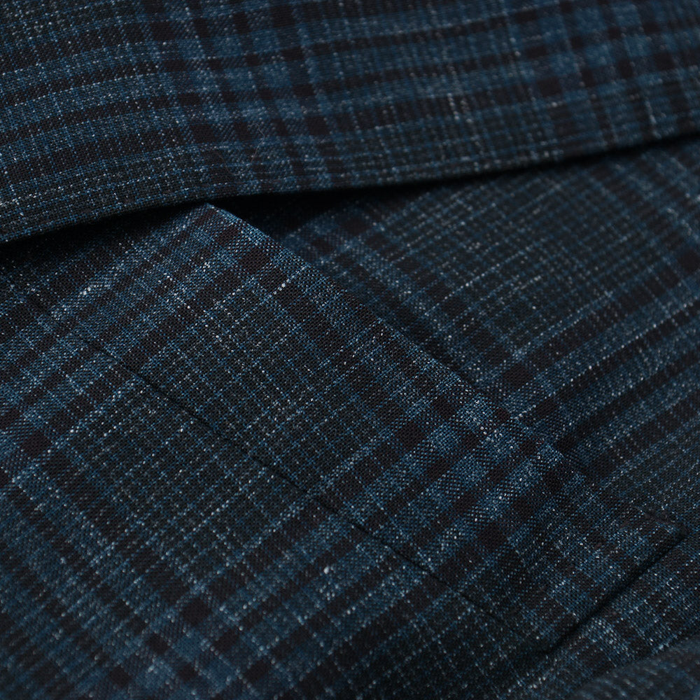 Boglioli Wool-Linen Sport Coat in Teal Green Check - Top Shelf Apparel