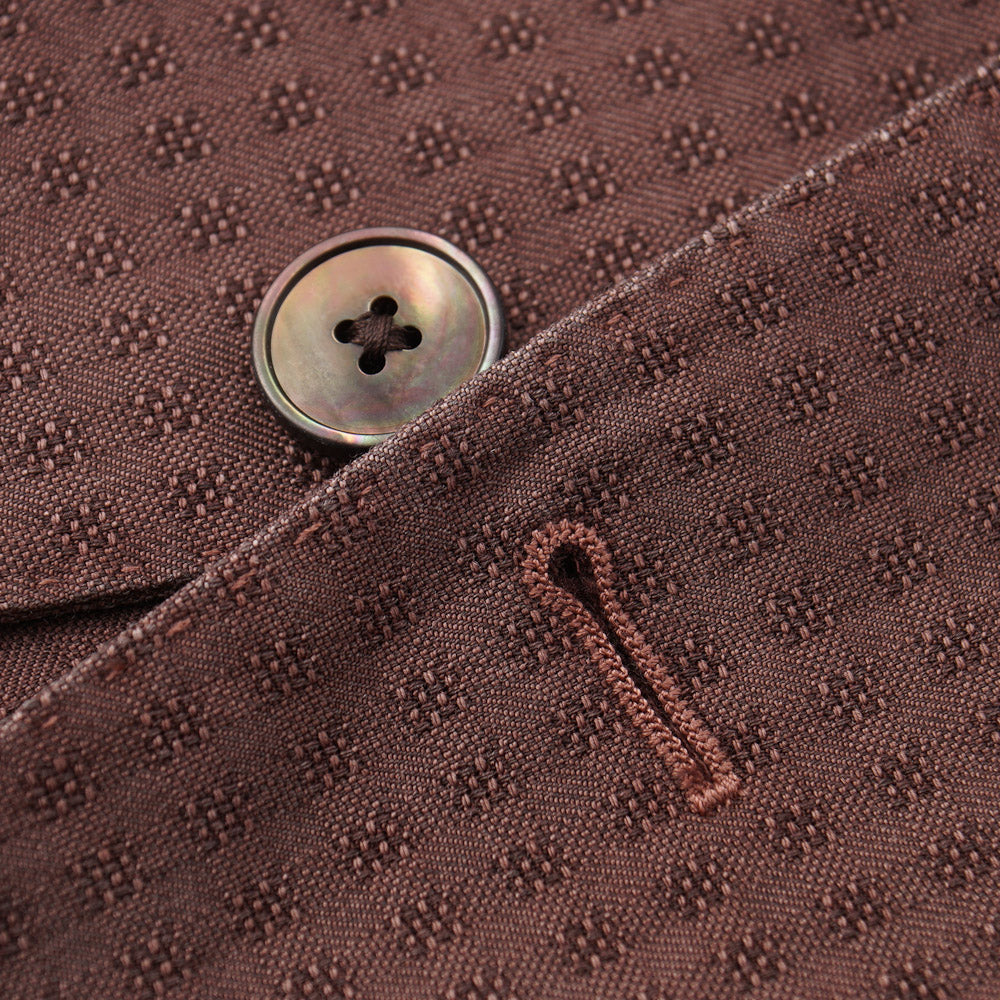 Boglioli Wool Sport Coat in Brick Red Jacquard - Top Shelf Apparel