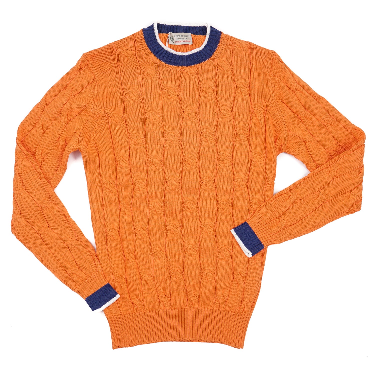 Luigi Borrelli Cable Knit Cotton Sweater - Top Shelf Apparel