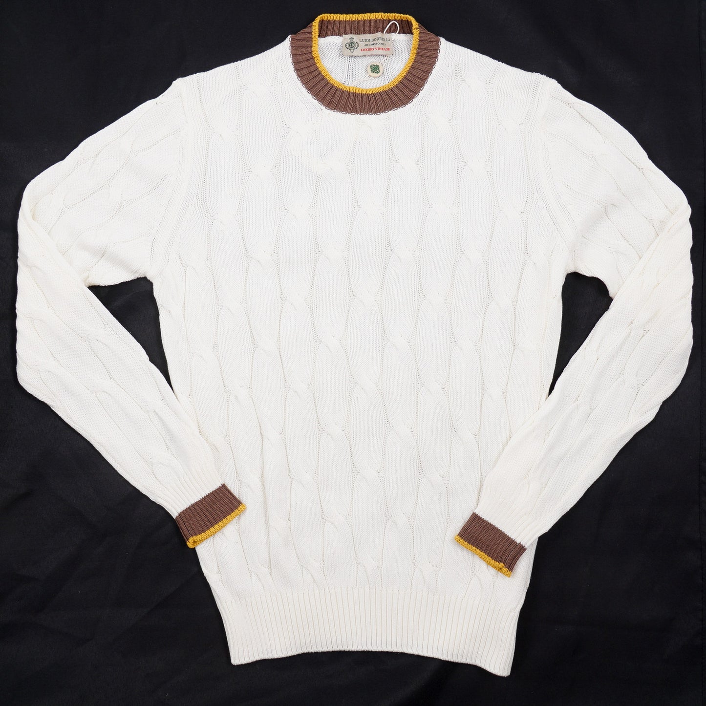 Luigi Borrelli Cable Knit Cotton Sweater - Top Shelf Apparel