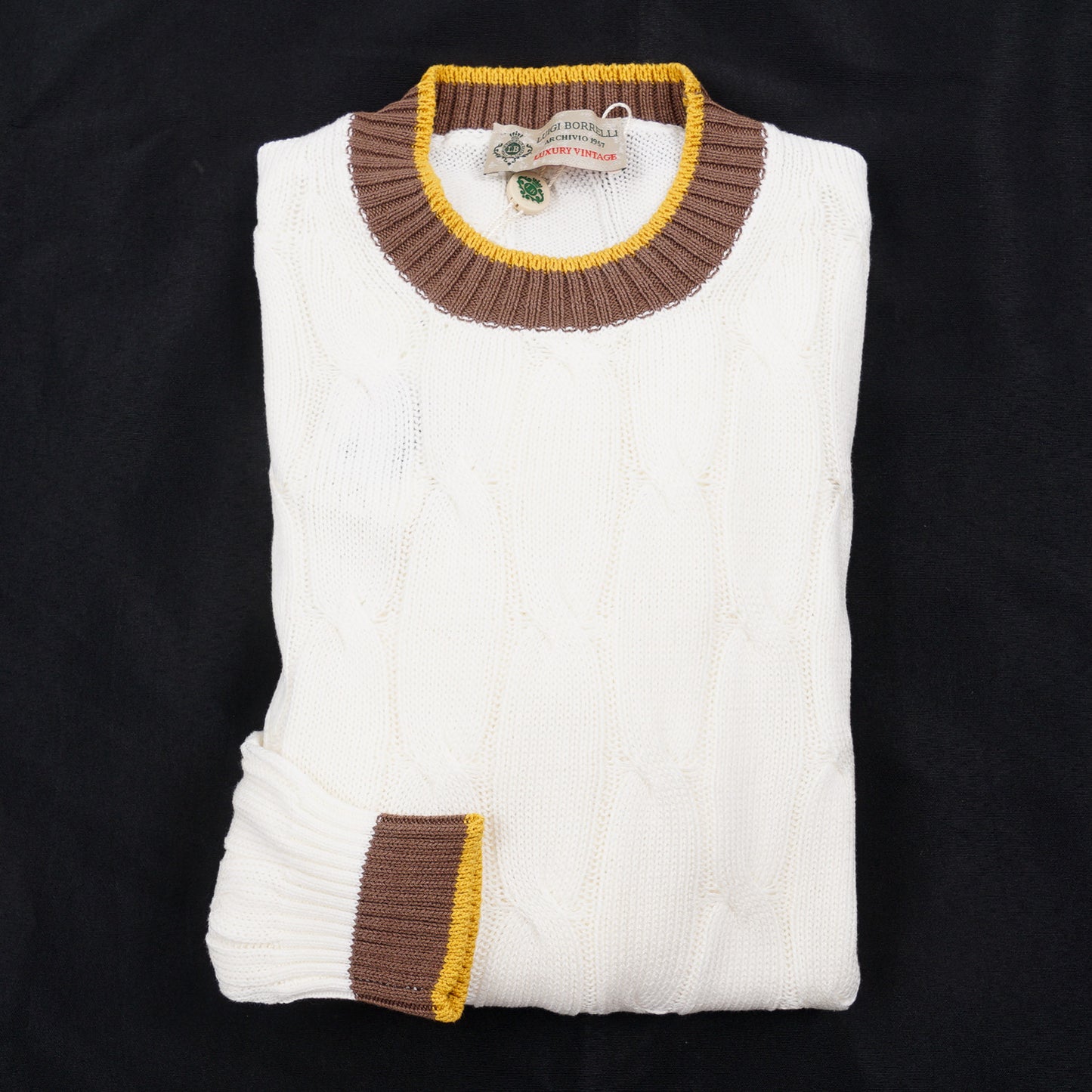 Luigi Borrelli Cable Knit Cotton Sweater - Top Shelf Apparel