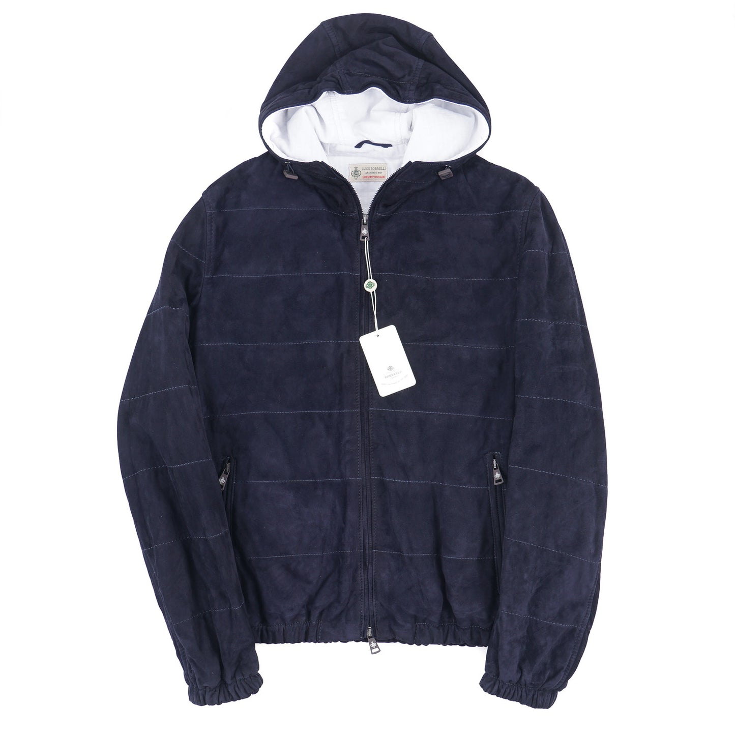 Borrelli Quilted Suede Jacket with Hood - Top Shelf Apparel