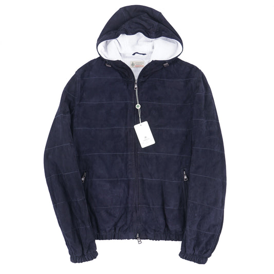 Borrelli Quilted Suede Jacket with Hood - Top Shelf Apparel