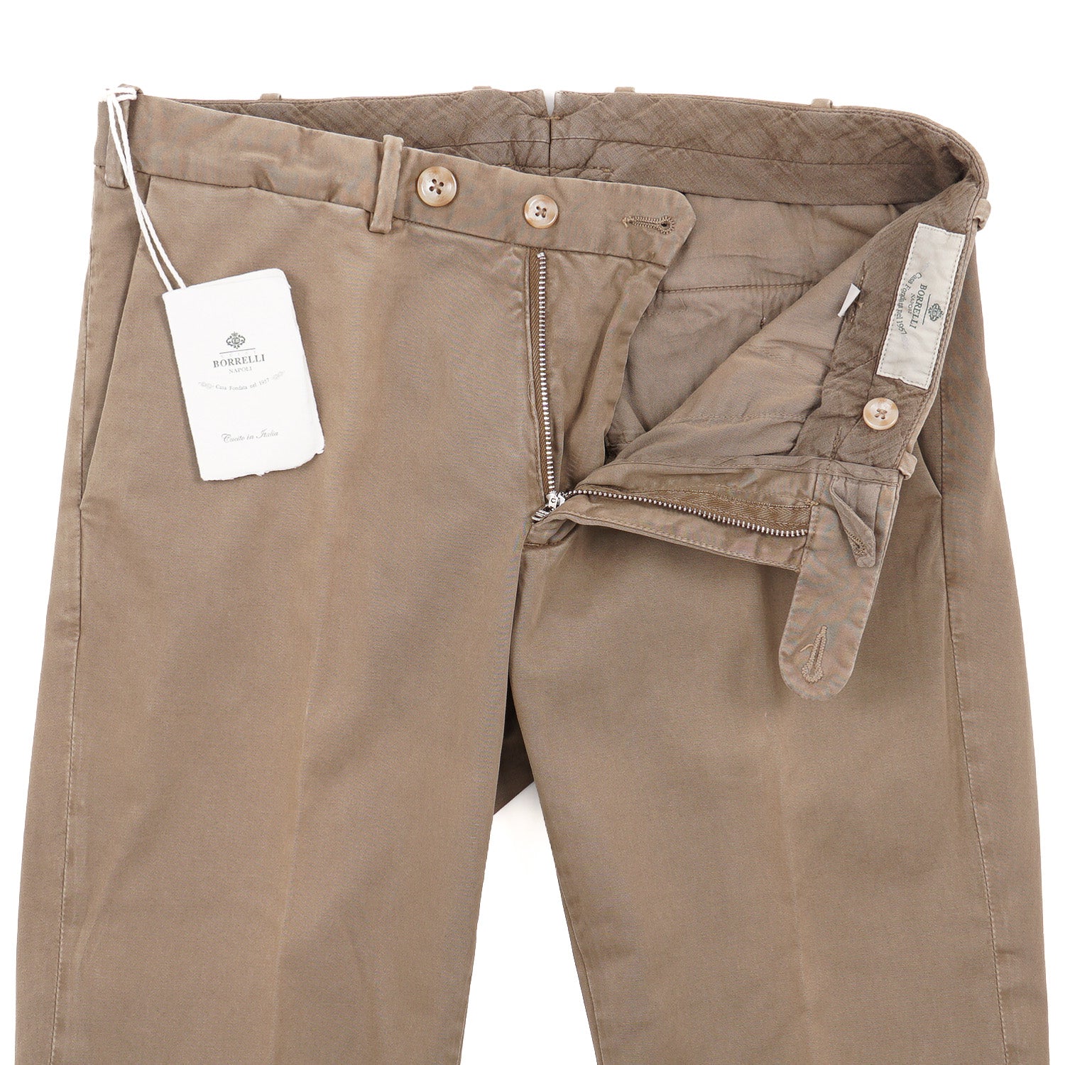 Luigi Borrelli Slim-Fit Cotton Pants - Top Shelf Apparel
