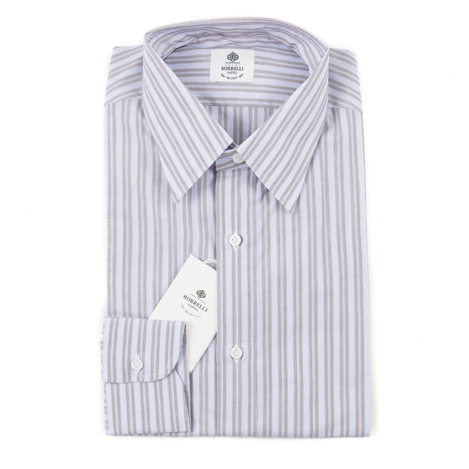 Luigi Borrelli Regular-Fit Cotton Dress Shirt