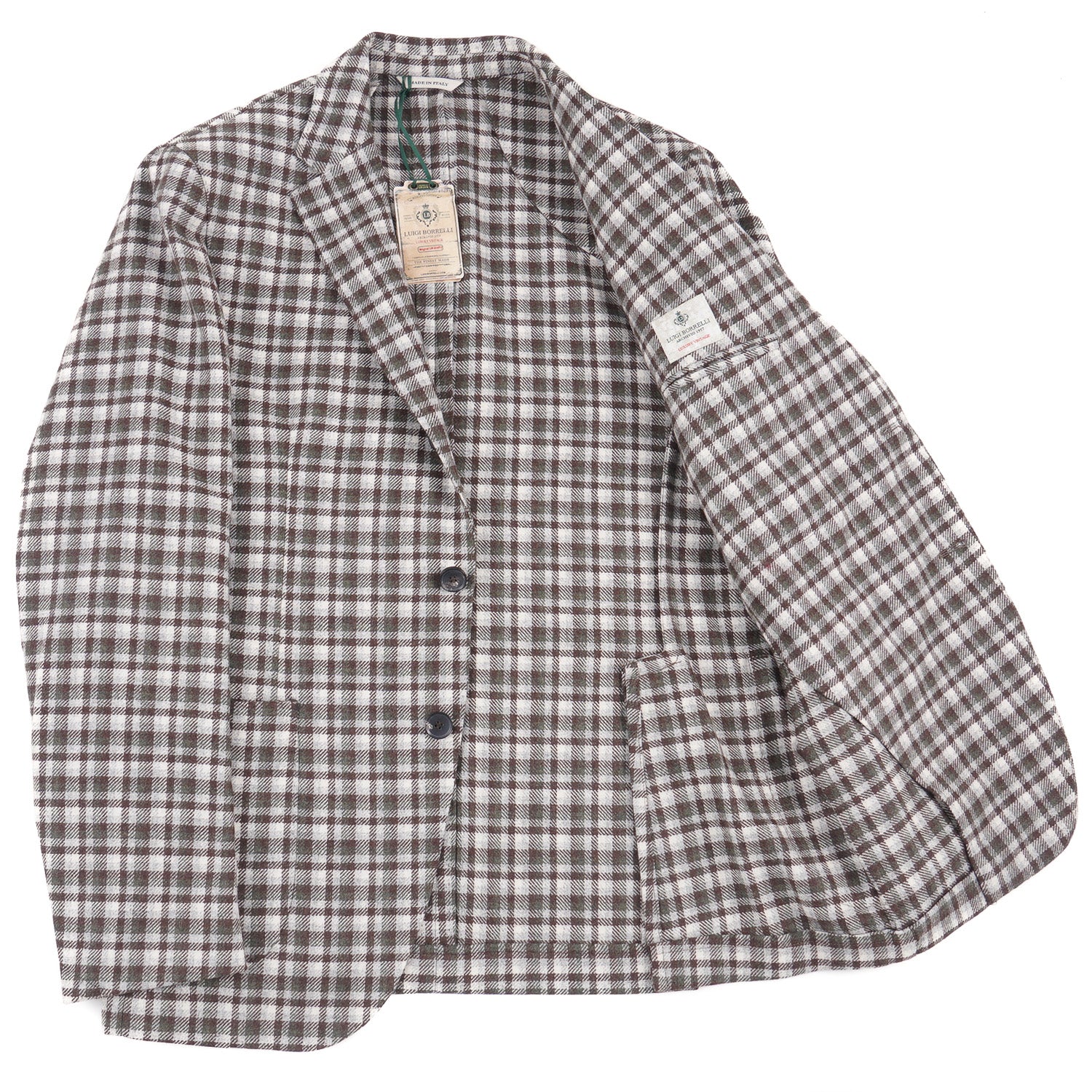Luigi Borrelli Soft-Constructed Flannel Sport Coat - Top Shelf Apparel