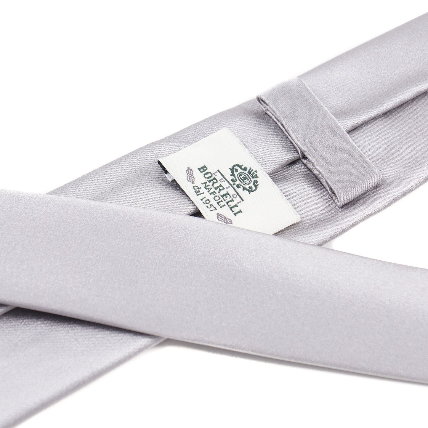 Luigi Borrelli Skinny Satin Silk Tie - Top Shelf Apparel