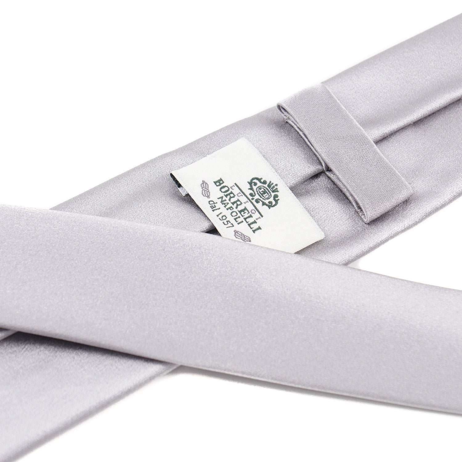 Luigi Borrelli Skinny Satin Silk Tie - Top Shelf Apparel