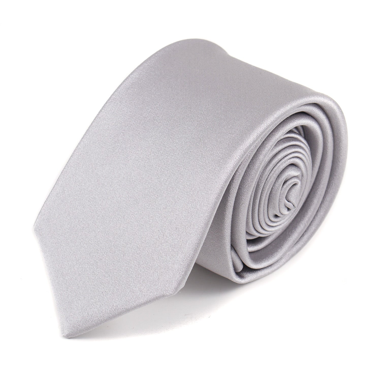 Luigi Borrelli Skinny Satin Silk Tie - Top Shelf Apparel