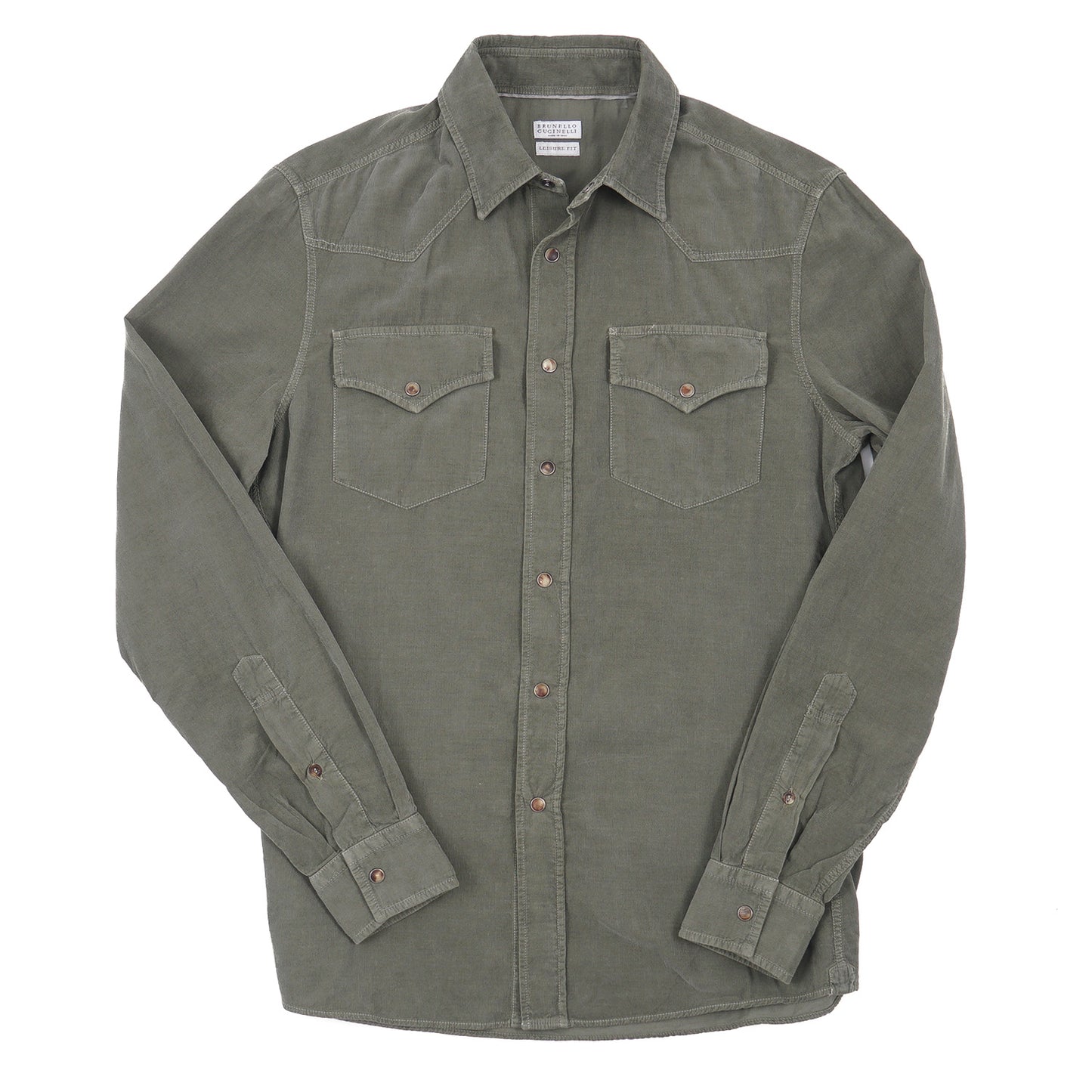 Brunello Cucinelli Corduroy Western Shirt - Top Shelf Apparel