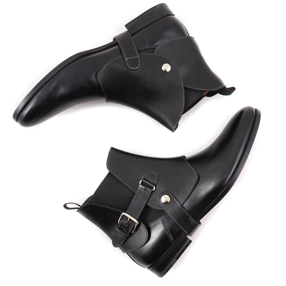 Santoni Black Ankle Boots with Buckle Detail - Top Shelf Apparel