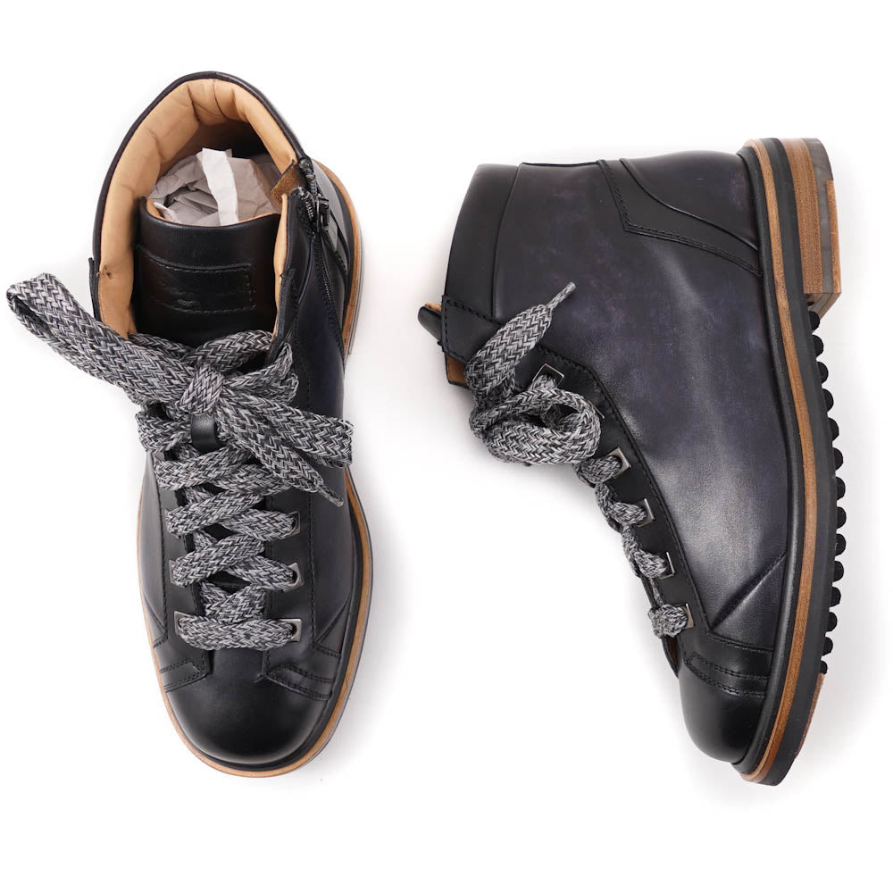 Santoni Hiking Boots in Navy Blue - Top Shelf Apparel