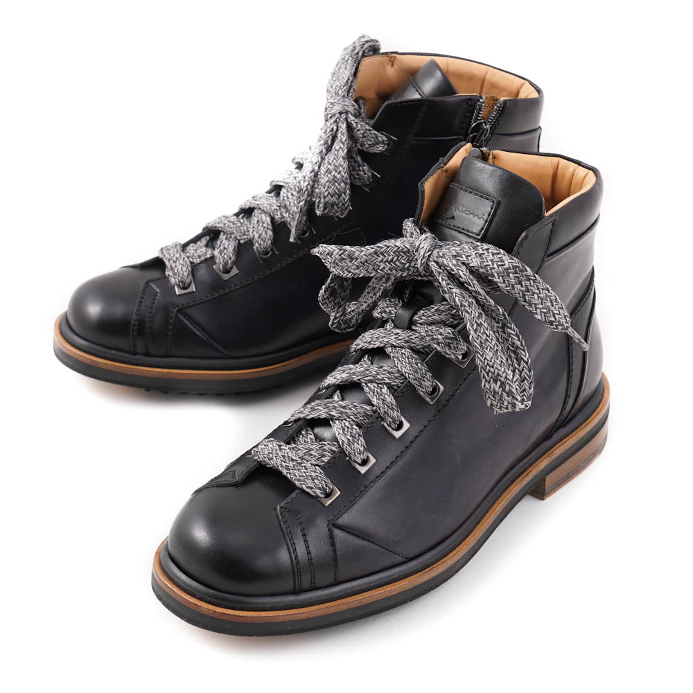 Santoni Hiking Boots in Navy Blue - Top Shelf Apparel