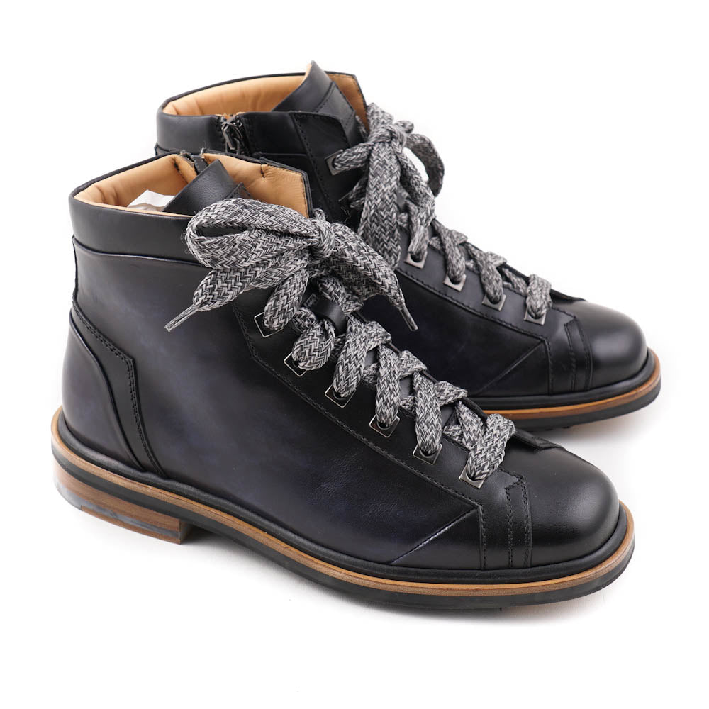 Santoni Hiking Boots in Navy Blue - Top Shelf Apparel