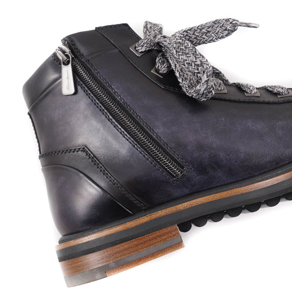 Santoni Hiking Boots in Navy Blue - Top Shelf Apparel