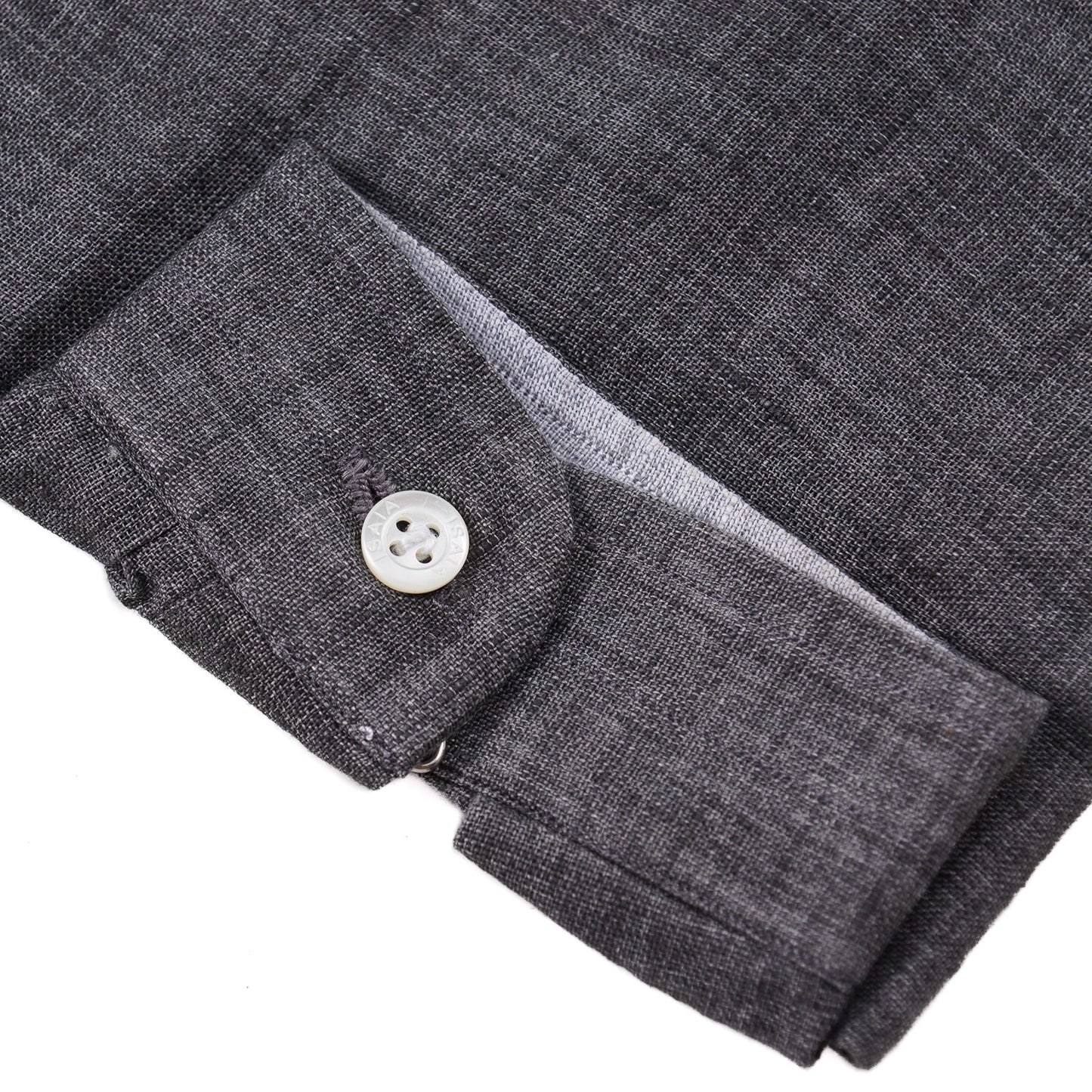 Isaia Woven Linen Shirt with Band Collar - Top Shelf Apparel