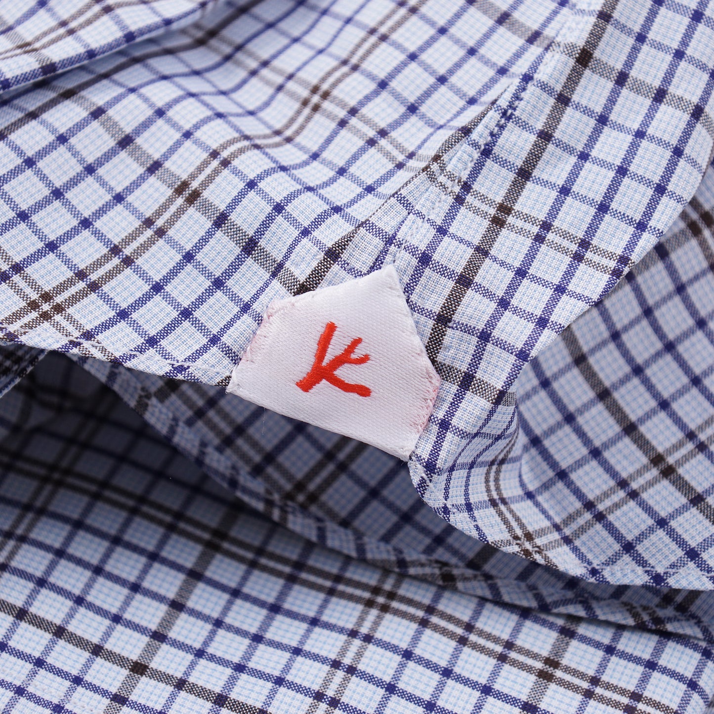 Isaia Slim-Fit Blue Check Cotton Dress Shirt - Top Shelf Apparel