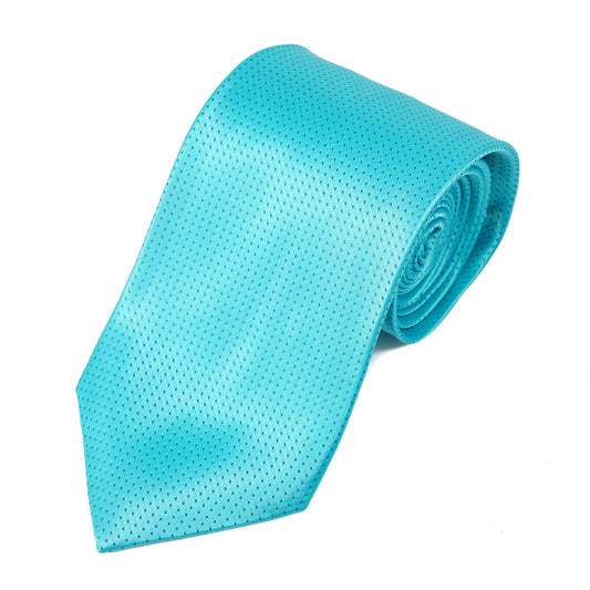 Isaia Aqua Blue Pindot Silk Tie - Top Shelf Apparel
