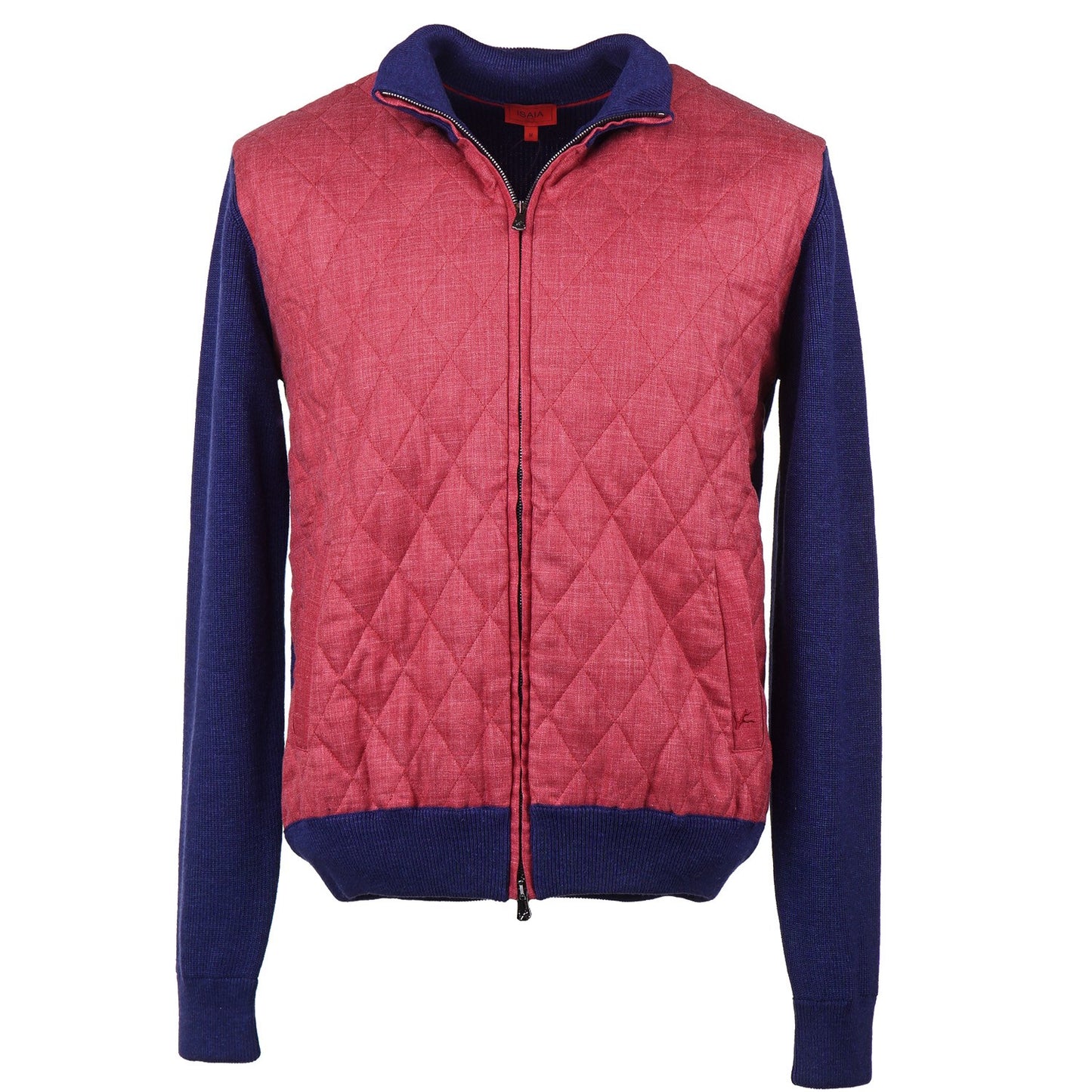 Isaia Knit Wool Bomber Jacket with Quilted Front - Top Shelf Apparel