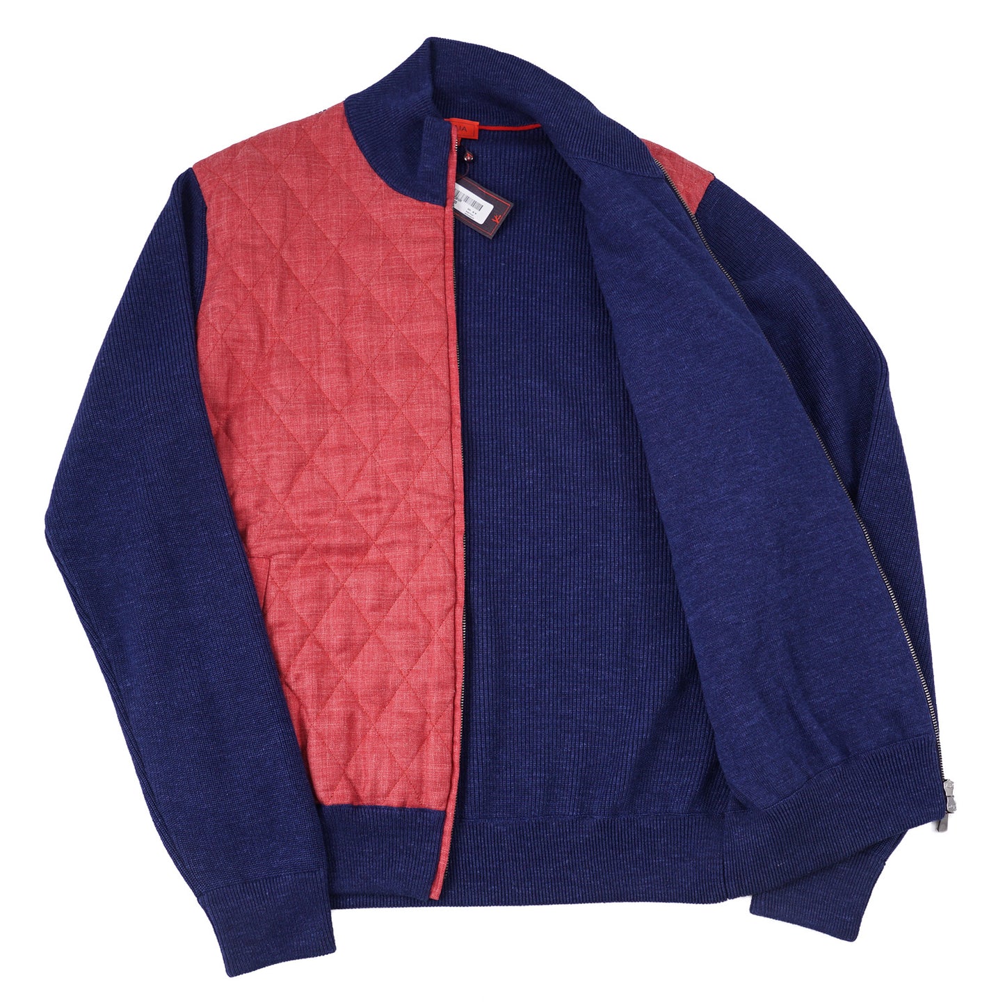 Isaia Knit Wool Bomber Jacket with Quilted Front - Top Shelf Apparel