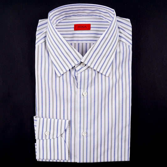 Isaia Modern 'Mix Fit' Striped Cotton Dress Shirt - Top Shelf Apparel