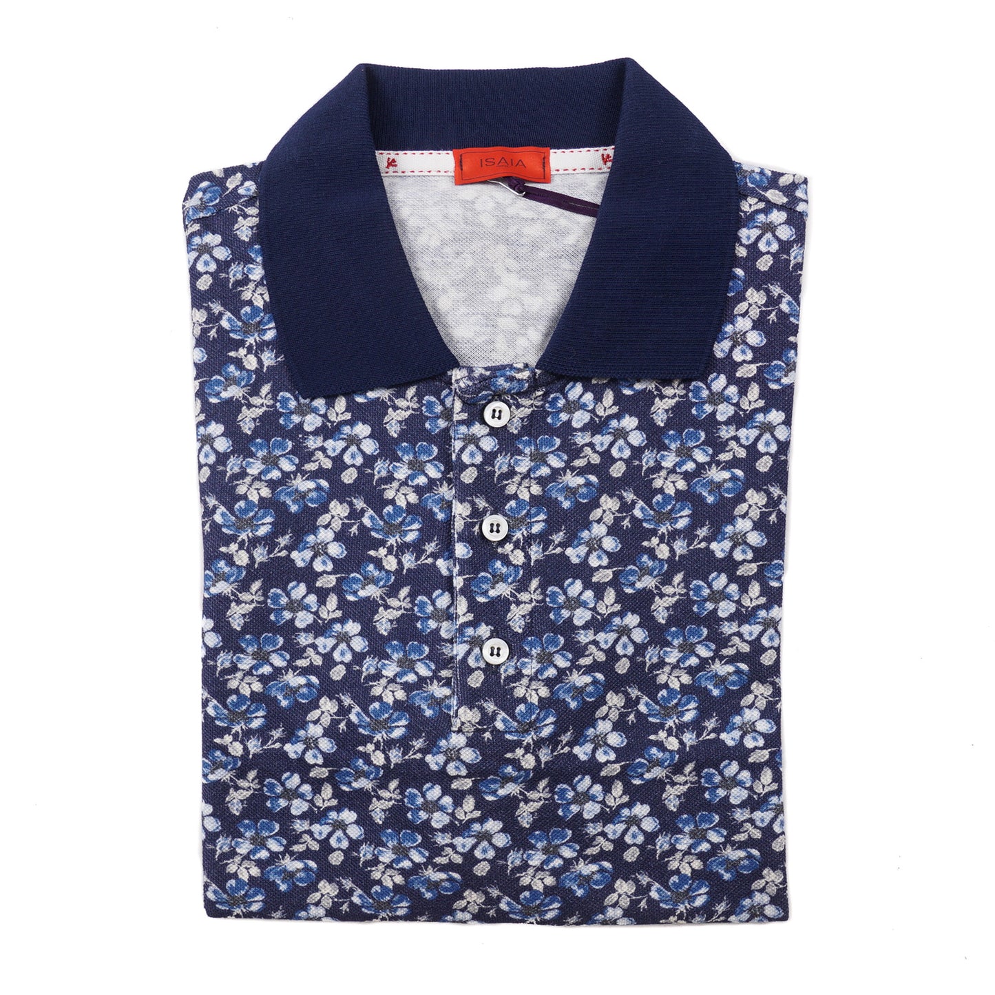 Isaia Floral Print Pique Cotton Polo Shirt - Top Shelf Apparel