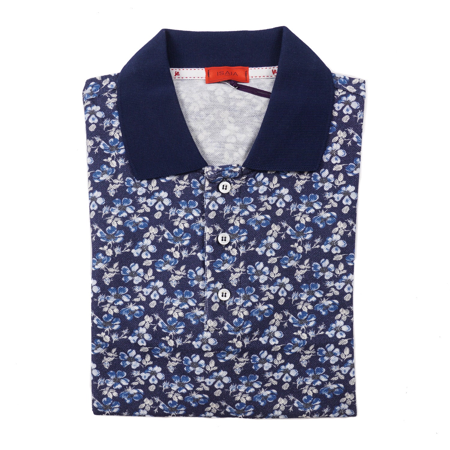 Isaia Floral Print Pique Cotton Polo Shirt - Top Shelf Apparel