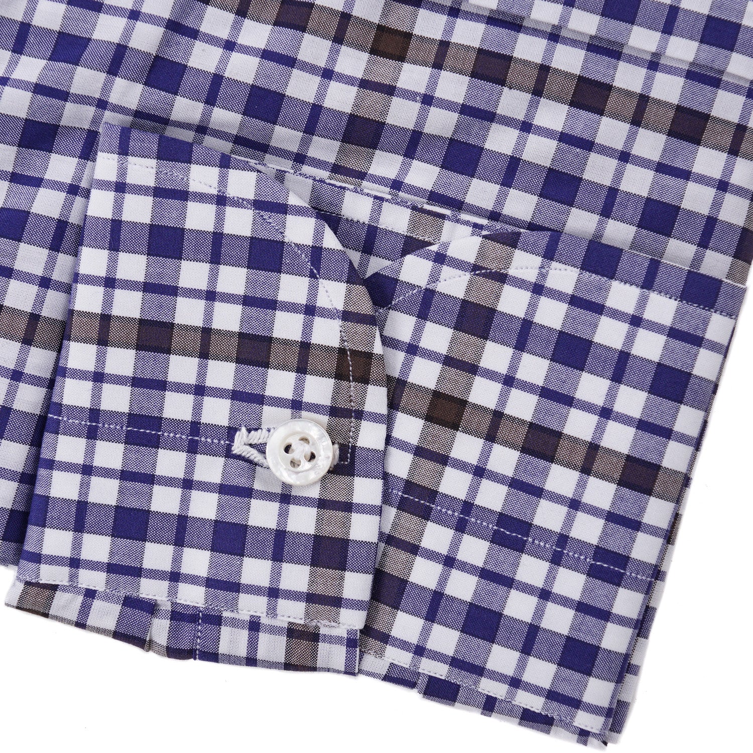 Isaia Slim-Fit Layered Check Cotton Dress Shirt - Top Shelf Apparel