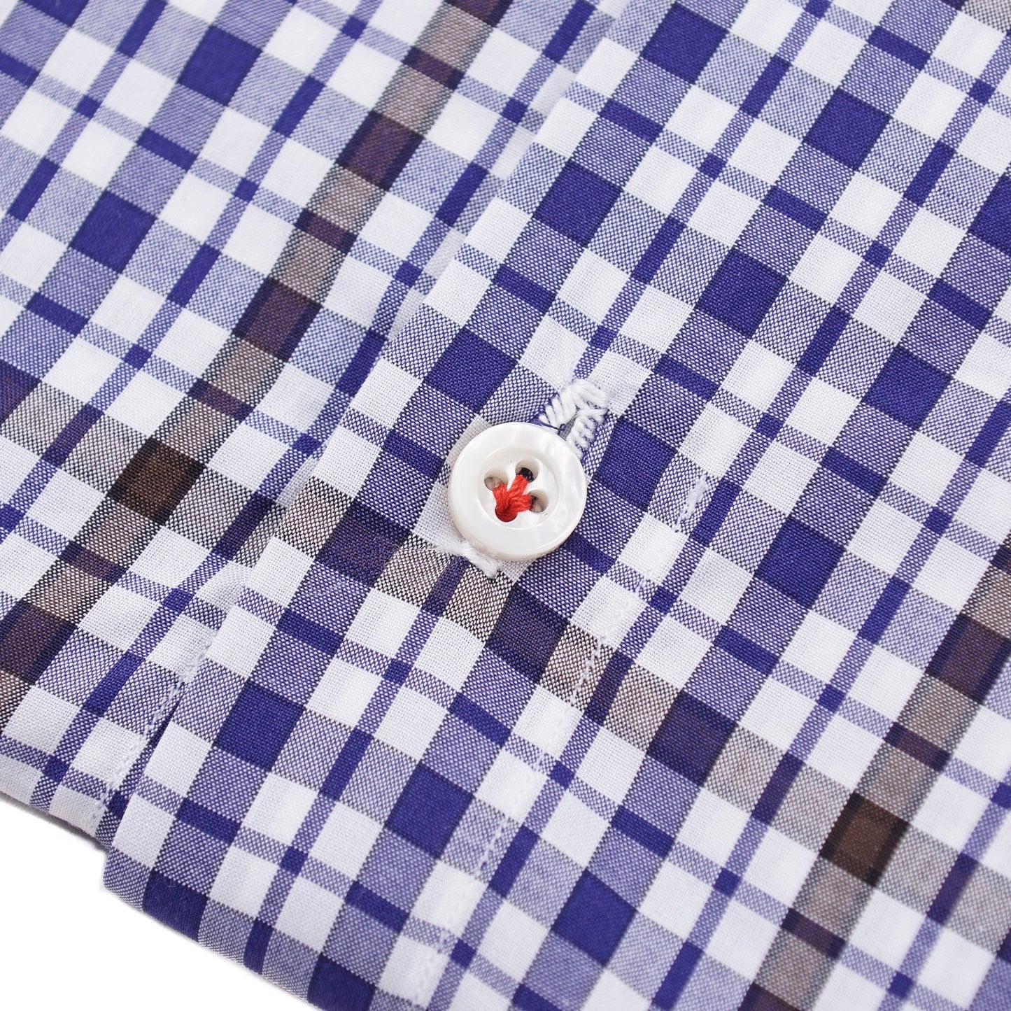 Isaia Slim-Fit Layered Check Cotton Dress Shirt - Top Shelf Apparel