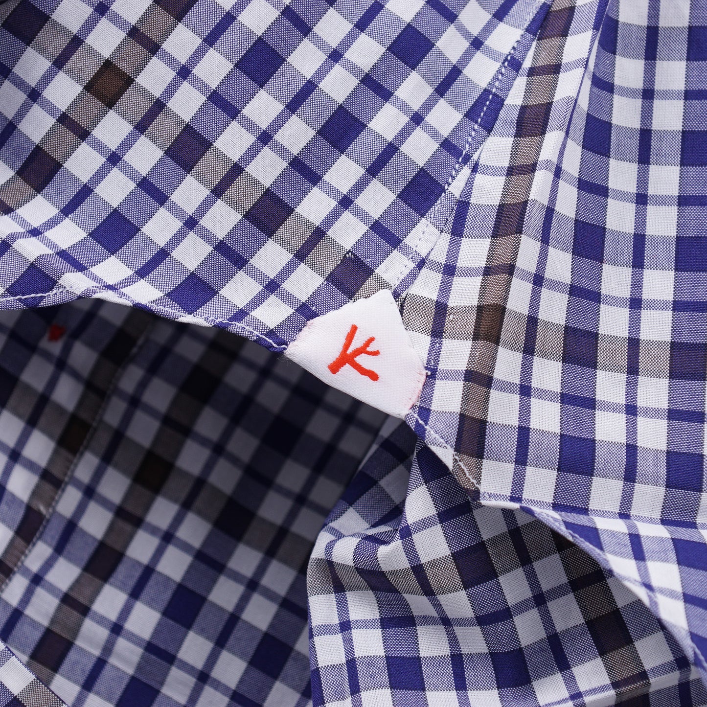 Isaia Slim-Fit Layered Check Cotton Dress Shirt - Top Shelf Apparel