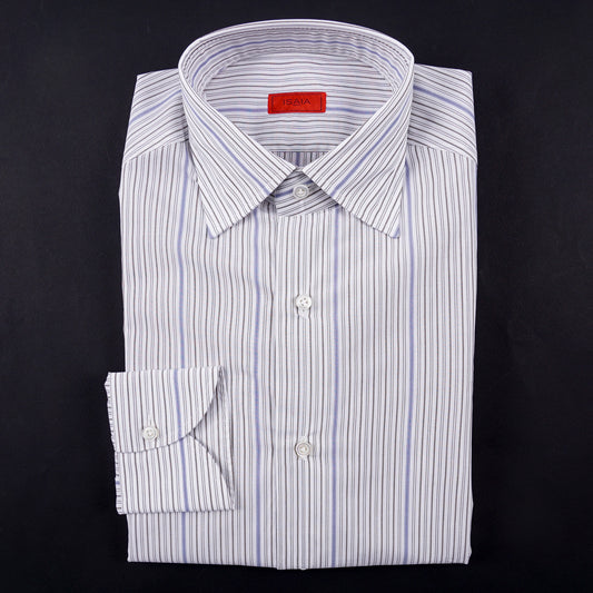 Isaia Modern 'Mix Fit' Striped Cotton Dress Shirt - Top Shelf Apparel