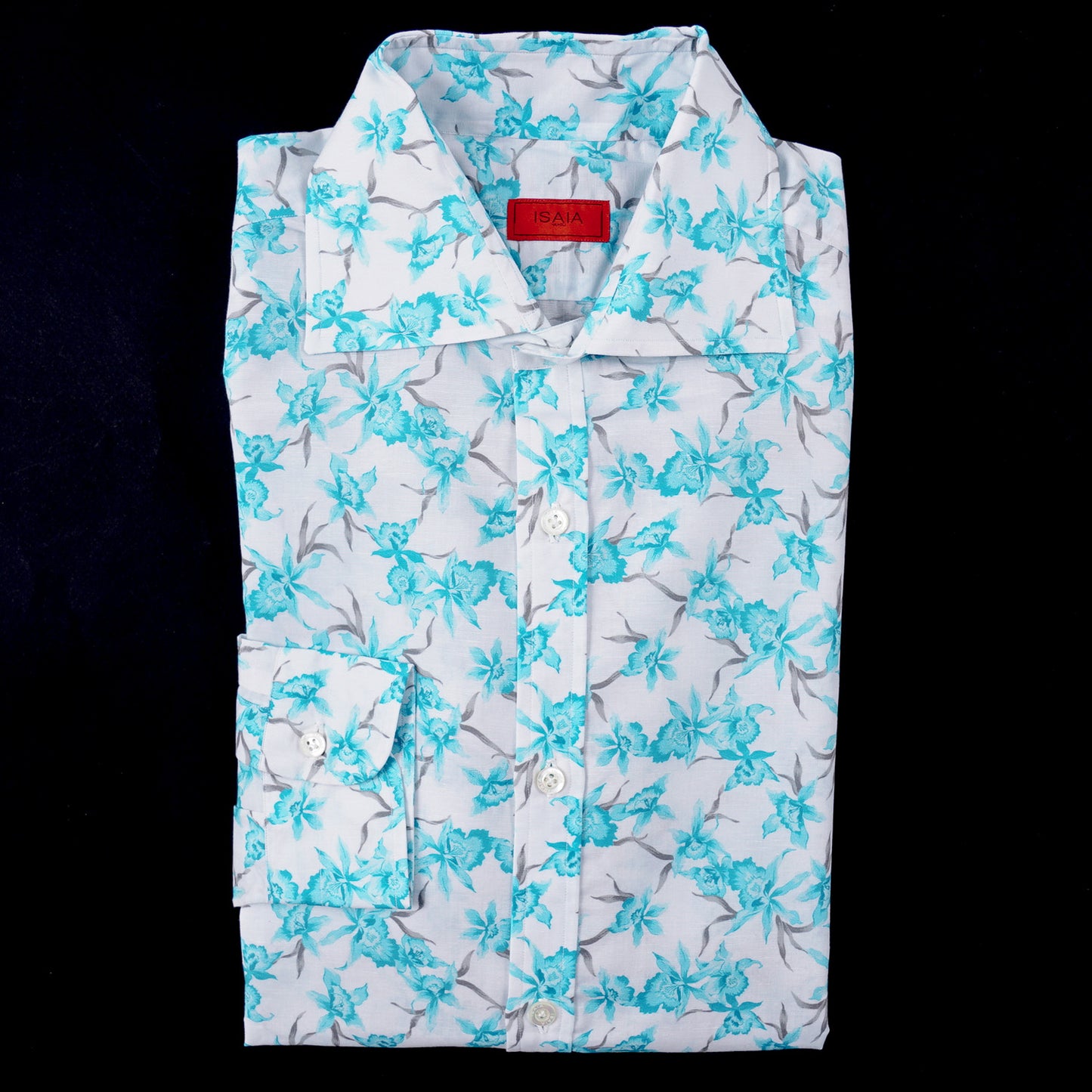 Isaia Slim-Fit Floral Cotton and Linen Shirt - Top Shelf Apparel