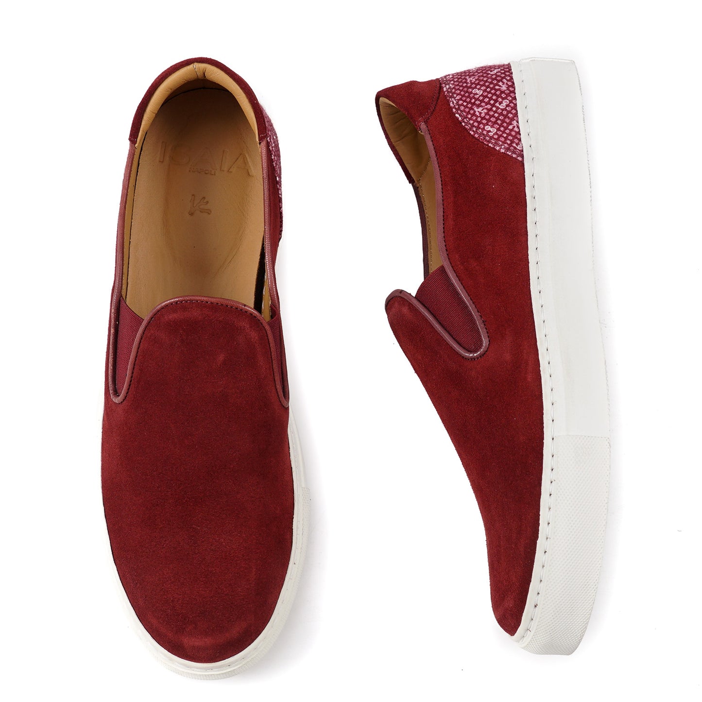 Isaia Slip-On Sneakers with Coral Motif - Top Shelf Apparel
