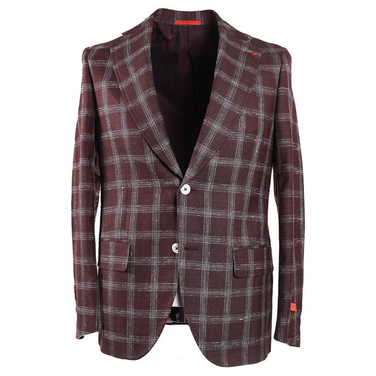 Isaia Burgundy Wool-Silk-Linen Sport Coat - Top Shelf Apparel