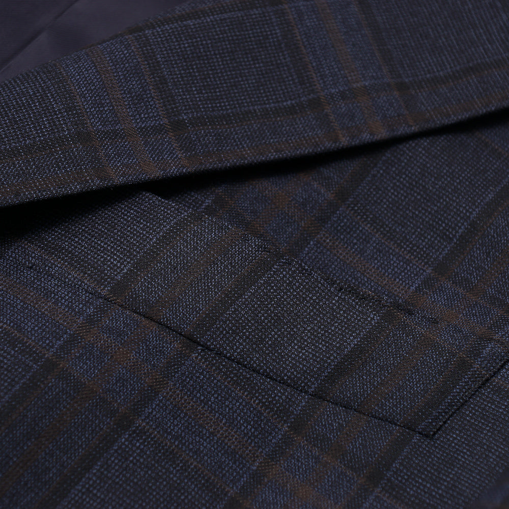 Isaia Dark Blue Check Wool Sport Coat - Top Shelf Apparel