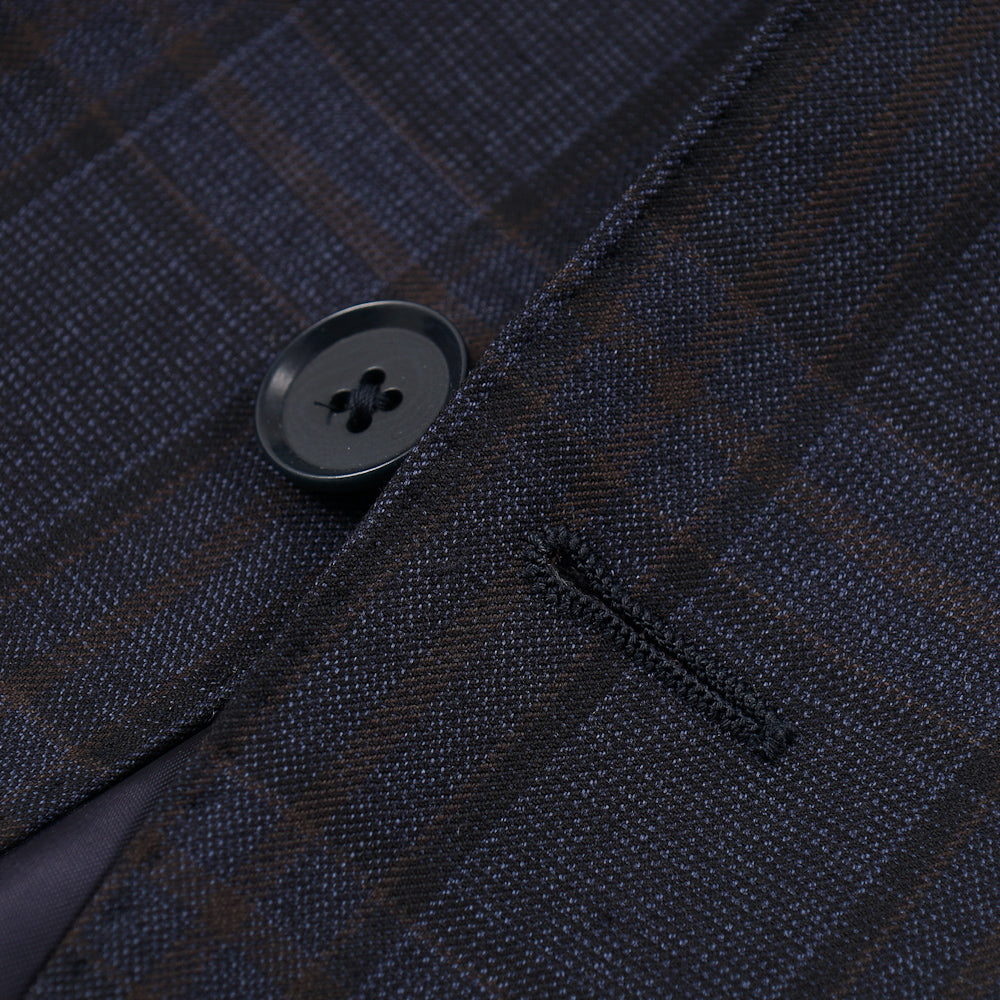 Isaia Dark Blue Check Wool Sport Coat - Top Shelf Apparel
