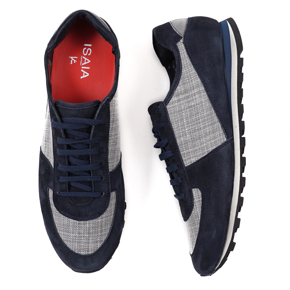 Isaia Calf Suede and Cashmere Sneakers - Top Shelf Apparel