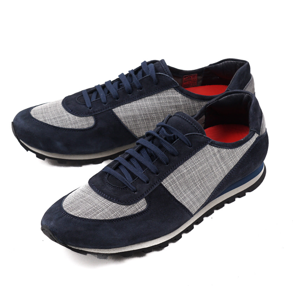 Isaia Calf Suede and Cashmere Sneakers - Top Shelf Apparel